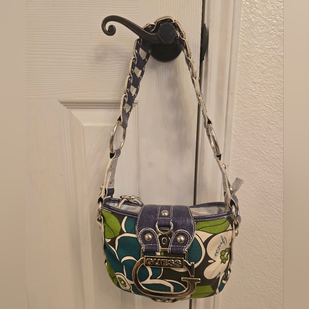 GUESS Y2K Floral Blue and Green Women's Bag